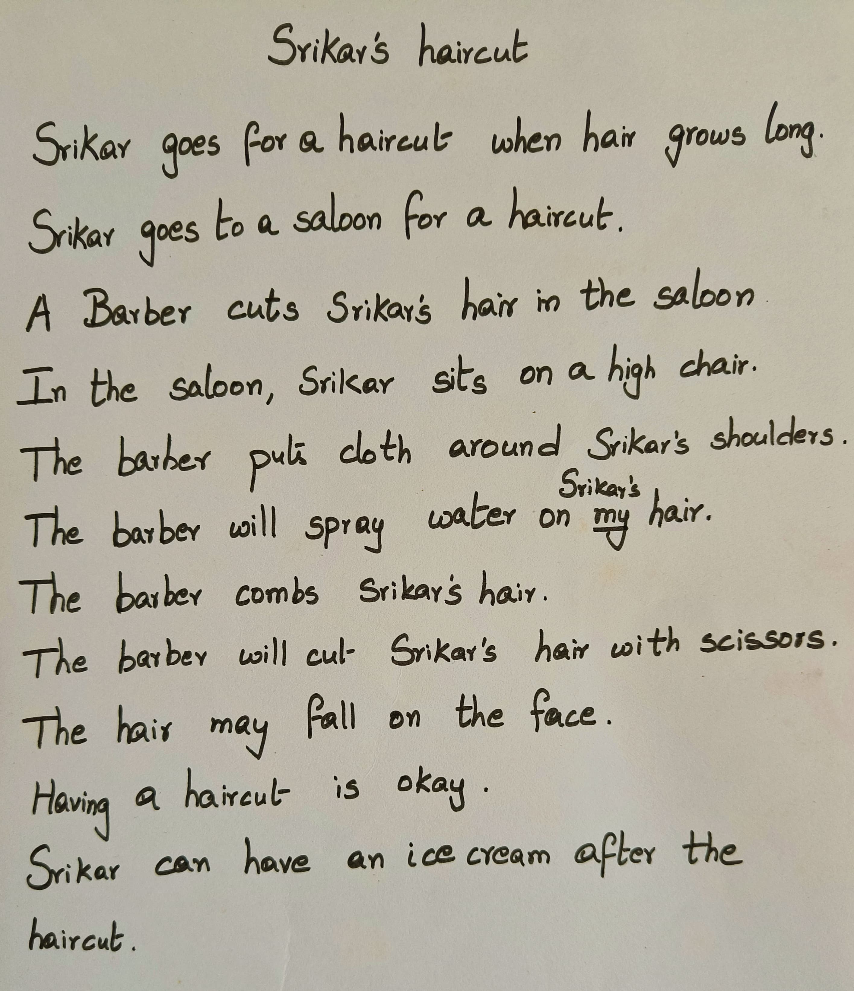 Haircut Social Story